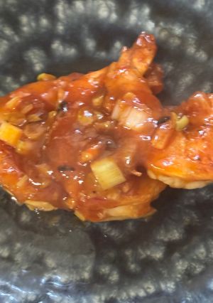 ご飯が止まらない！濃厚ネギエビチリ😋-レシピのメイン写真