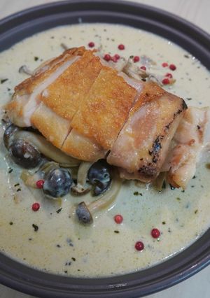 グリルチキンのクリームソース-レシピのメイン写真