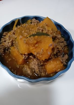 かぼちゃと挽肉の煮物-レシピのメイン写真