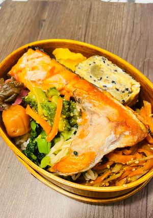 鮭ハラスのり弁-レシピのメイン写真