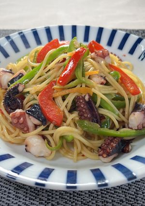 たことピーマンのパスタ-レシピのメイン写真