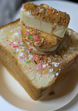 ダイナミックな食パン厚切りアイスとバター-レシピのメイン写真