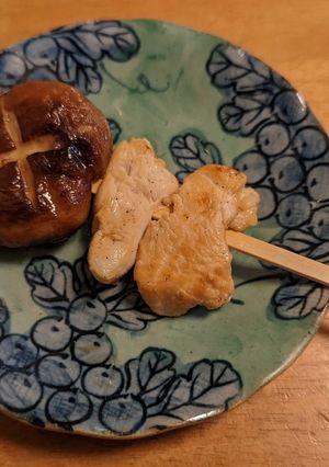 【原神料理】鶏肉と野生キノコの串焼き-レシピのメイン写真