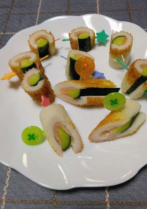 竹輪とガリとキュウリのおつまみ-レシピのメイン写真