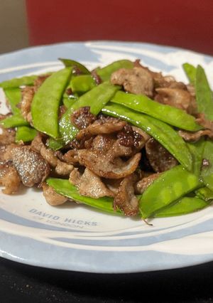 豚肉と絹さやの炒めもの-レシピのメイン写真