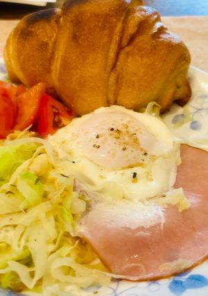 オイルなし野菜ありのヘルシー目玉焼き-レシピのメイン写真