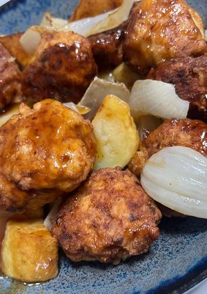 鶏団子の甘酢あんかけ-レシピのメイン写真