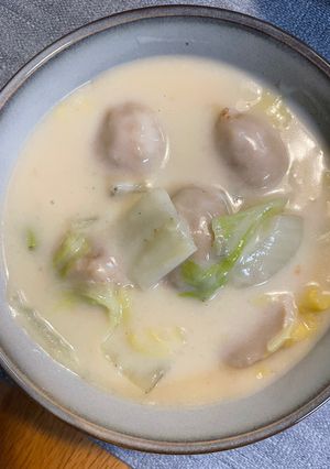 白菜と肉団子のクリーム煮-レシピのメイン写真