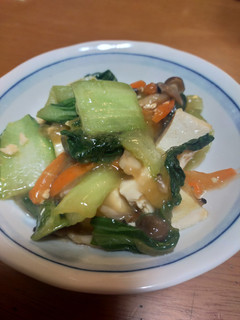 チンゲン菜と豆腐の炒め物-レシピのメイン写真