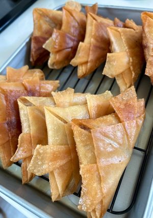 チーズ春巻き 兜 折り紙風 こどもの日-レシピのメイン写真