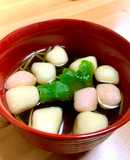 ひな祭り　はんぺんと三つ葉のお吸い物