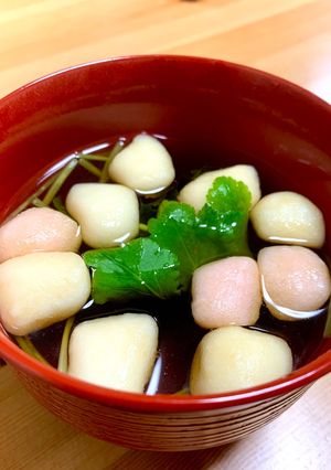 ひな祭り　はんぺんと三つ葉のお吸い物-レシピのメイン写真