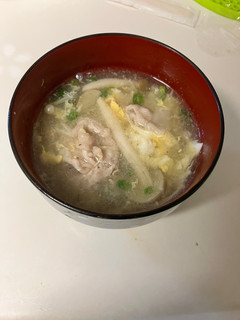 簡単☆たまごと豚肉のスープ(1人前)-レシピのメイン写真
