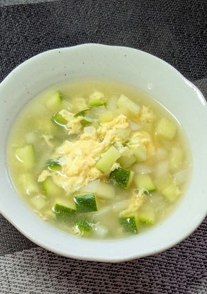 中華風♡ズッキーニの煮込まないスープ-レシピのメイン写真