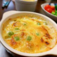 รูปของ チーズがとろけるしお豆のクリームグラタン