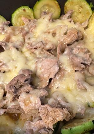 ズッキーニと豚こまのチーズ焼き-レシピのメイン写真