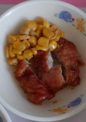 【保育園】鶏肉のアップルジンジャー焼き-レシピのメイン写真