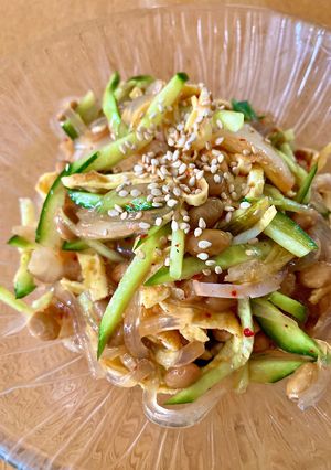 納豆とところてんのヘルシーおつまみ-レシピのメイン写真