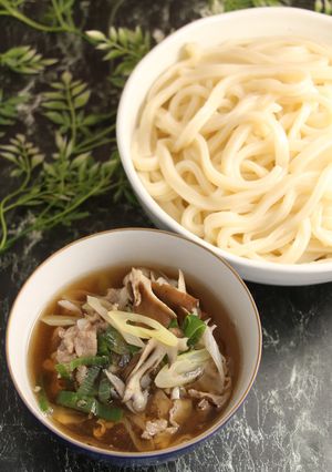 簡単！肉うどん　肉野菜つけ麺-レシピのメイン写真