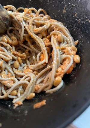 納豆蕎麦♡韓国唐辛子ツナ缶♡ピリ辛-レシピのメイン写真