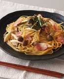 【和風ドレ】きのことベーコンの和風パスタ