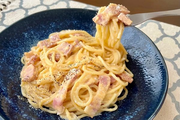 レンジで簡単！プロ級白だしカルボナーラ