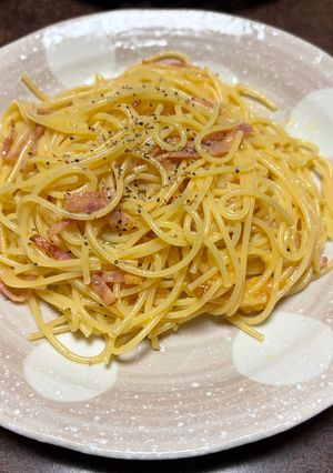 カルボナーラ(生クリーム無し)-レシピのメイン写真
