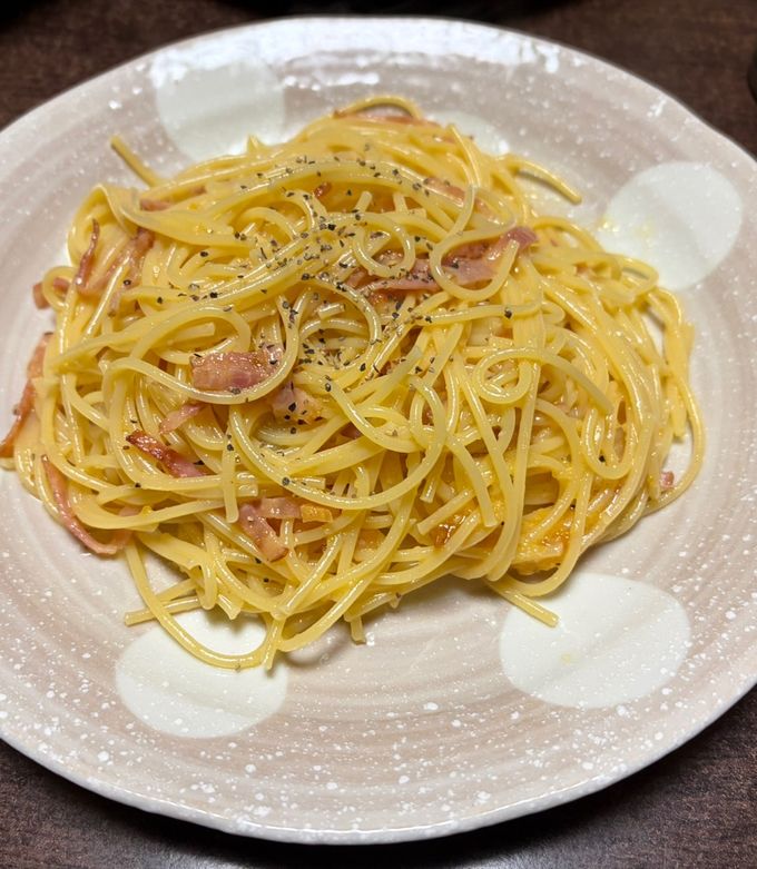 カルボナーラ(生クリーム無し) by suzu 【クックパッド】 簡単おいしい