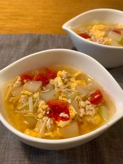 冬瓜とトマトの中華風スープ-レシピのメイン写真