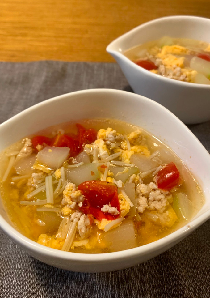 冬瓜とトマトの中華風スープ-レシピのメイン写真