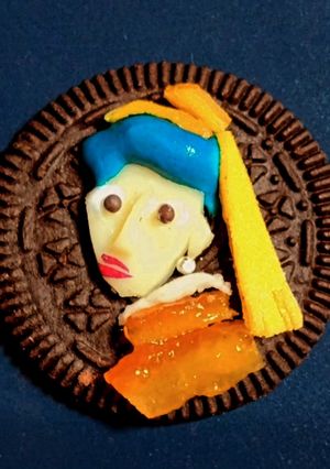 オレオに真珠の耳飾りの少女を描いてみよう-レシピのメイン写真