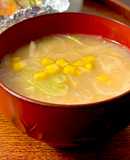味噌汁アレンジ★味噌ラーメン風春雨スープ