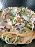 濃厚！簡単★牛乳とチーズでとろーりクリームパスタ