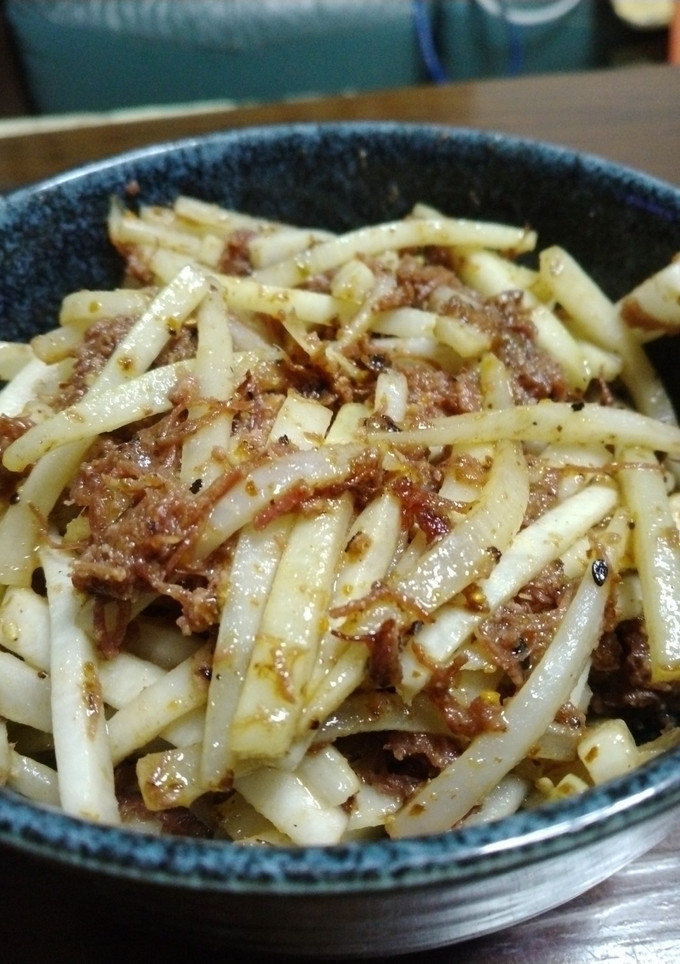 大根皮のコンビーフ炒め-レシピのメイン写真