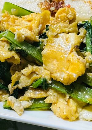 卵たっぷり小松菜の中華炒め-レシピのメイン写真