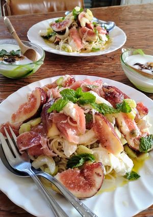 イチジク好きに捧げる冷製パスタ(^^♪-レシピのメイン写真