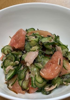 きゅうりとトマトの塩昆布和え-レシピのメイン写真