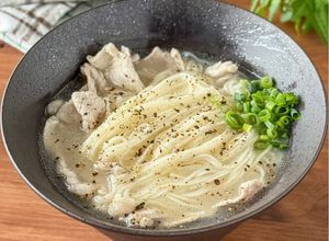 とんこつラーメン風♪豚ネギ塩そうめん-レシピのメイン写真