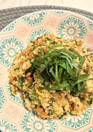 大葉たっぷり！納豆しそチャーハン-レシピのメイン写真