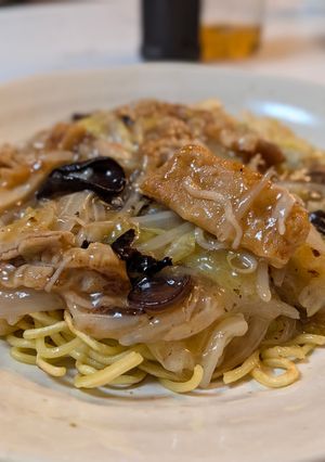 チャンポン麺の太麺で野菜たっぷり皿うどん-レシピのメイン写真