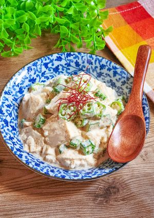 ☆オクラと豆腐のマヨ白和え☆-レシピのメイン写真