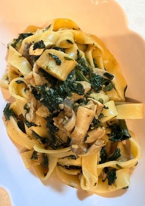 ホタテとほうれん草の醤油麹パスタ-レシピのメイン写真