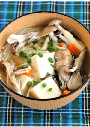 ３種のきのこと豆腐の減塩みそ汁-レシピのメイン写真