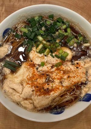 落とし卵のかけ蕎麦-レシピのメイン写真