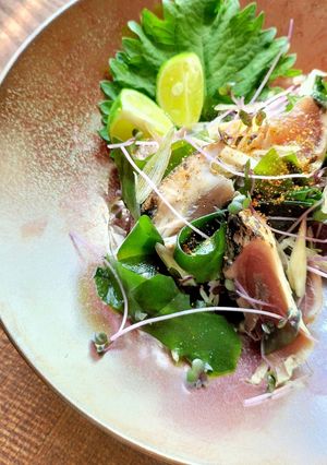 鰹のたたきとわかめのすだち風味サラダ-レシピのメイン写真