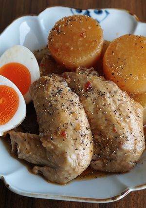 手羽先と大根のピリ辛煮-レシピのメイン写真