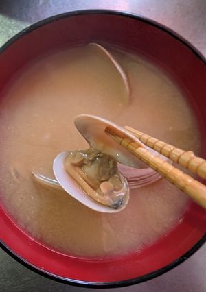 簡単★昼食！調理済みあさりのお味噌汁-レシピのメイン写真