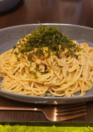 たらこクリームカルボナーラ-レシピのメイン写真