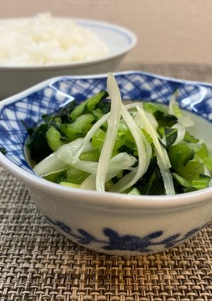 小松菜塩漬けとらっきょうの和物-レシピのメイン写真