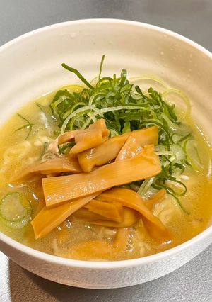 手羽元の茹で汁で鶏白湯ラーメン-レシピのメイン写真